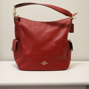 Coach Red Leather Bucket Bag